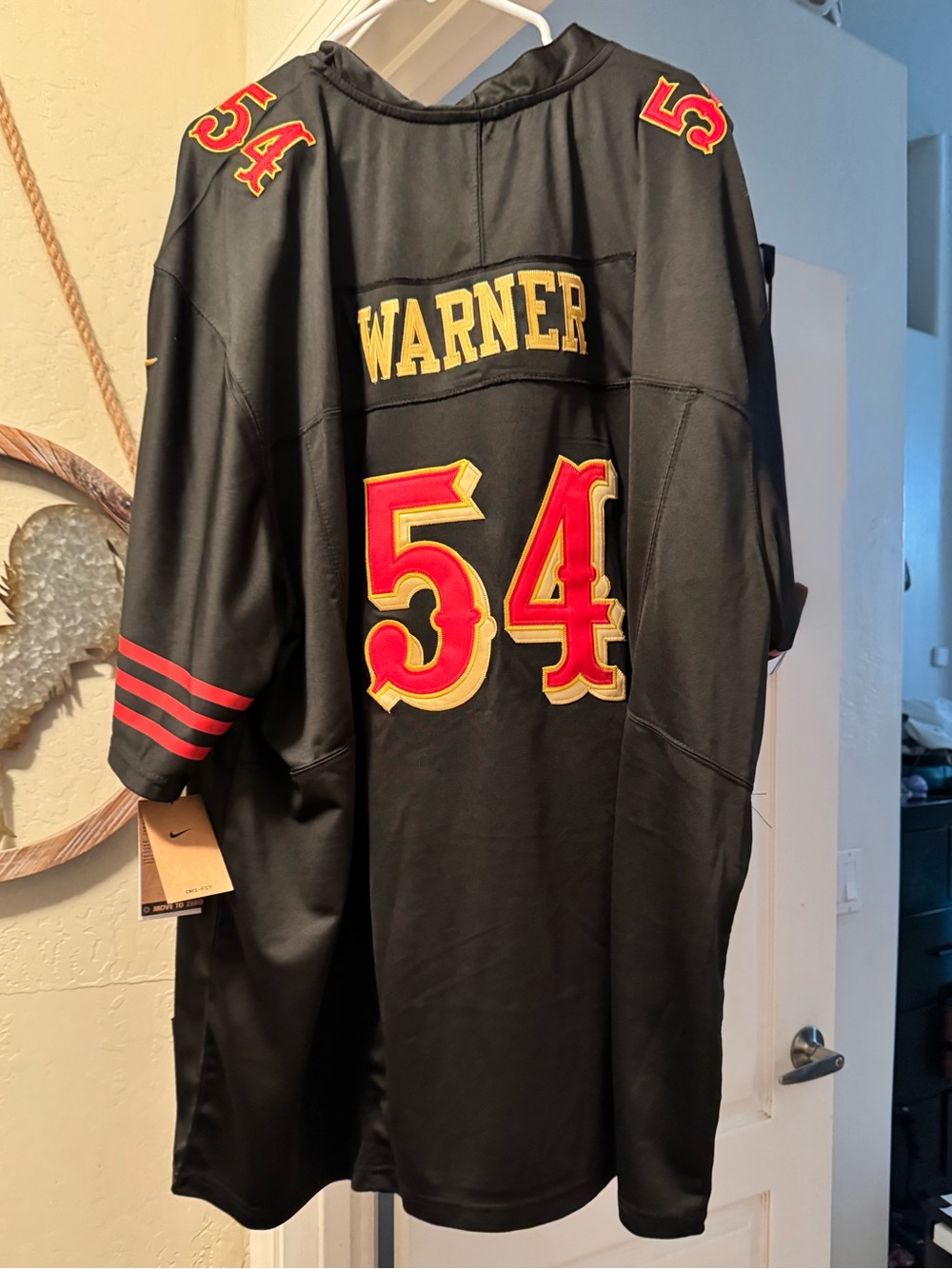 Nike Men’s On-Field NFL Jacket in Black and Red - Picture 3 of 10